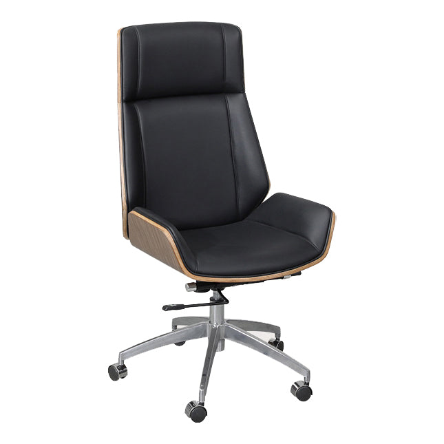 Armless Upholstered Office Chair Modern Slide High Back Management Chair