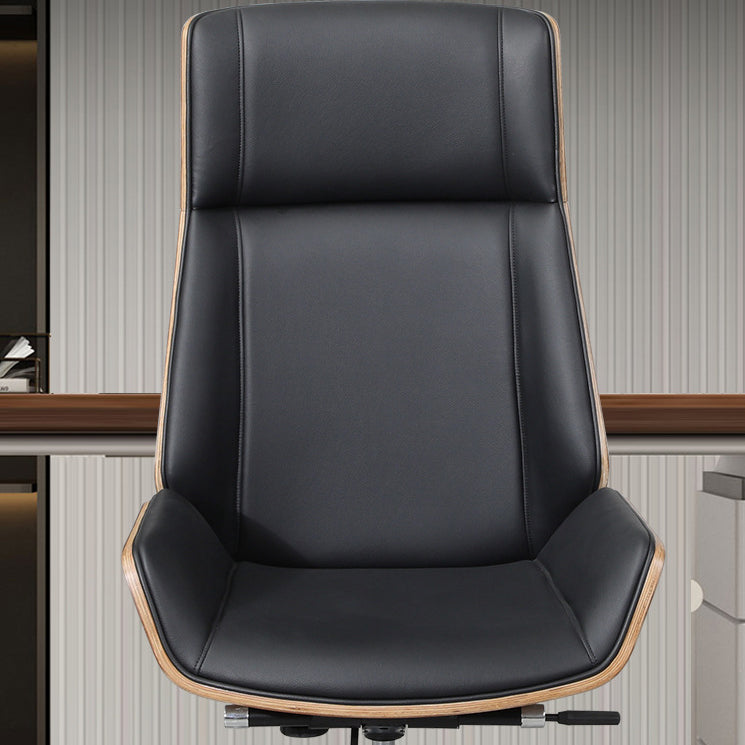 Armless Upholstered Office Chair Modern Slide High Back Management Chair