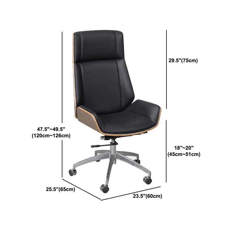 Armless Upholstered Office Chair Modern Slide High Back Management Chair