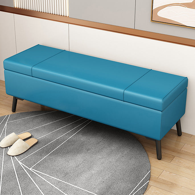 Modern Seating Bench 15.75 Inch Wide Foam Cushioned Bench with Flip Top