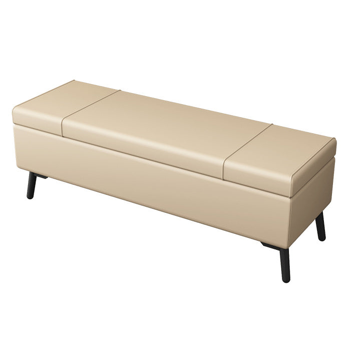 Modern Seating Bench 15.75 Inch Wide Foam Cushioned Bench with Flip Top