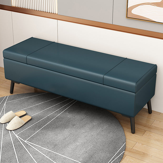 Modern Seating Bench 15.75 Inch Wide Foam Cushioned Bench with Flip Top