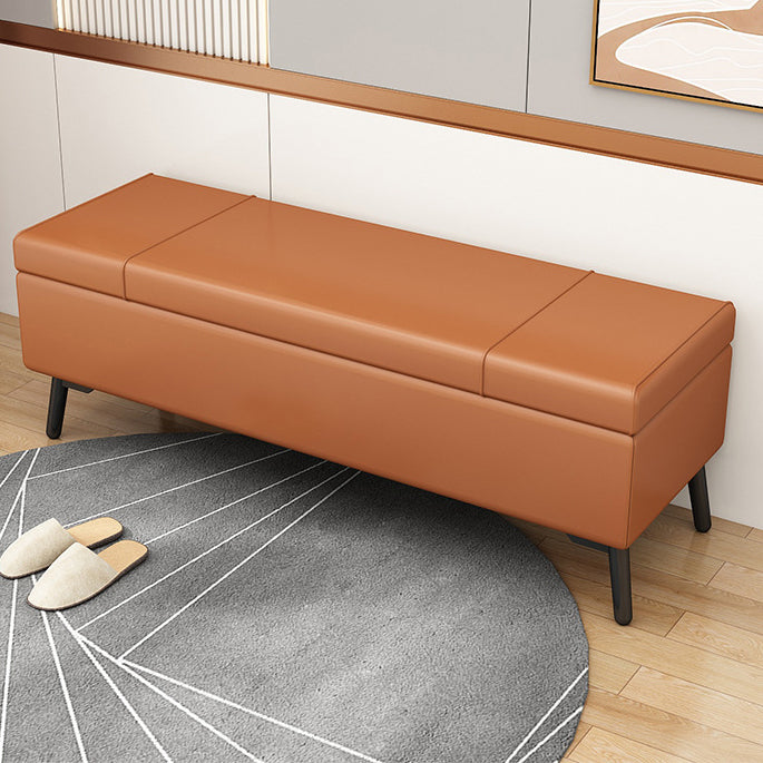 Modern Seating Bench 15.75 Inch Wide Foam Cushioned Bench with Flip Top