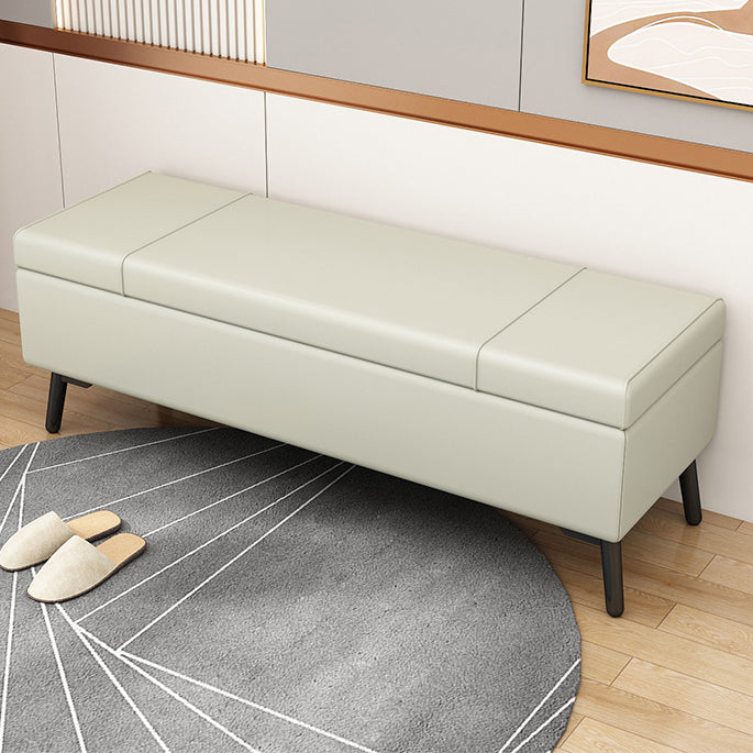 Modern Seating Bench 15.75 Inch Wide Foam Cushioned Bench with Flip Top