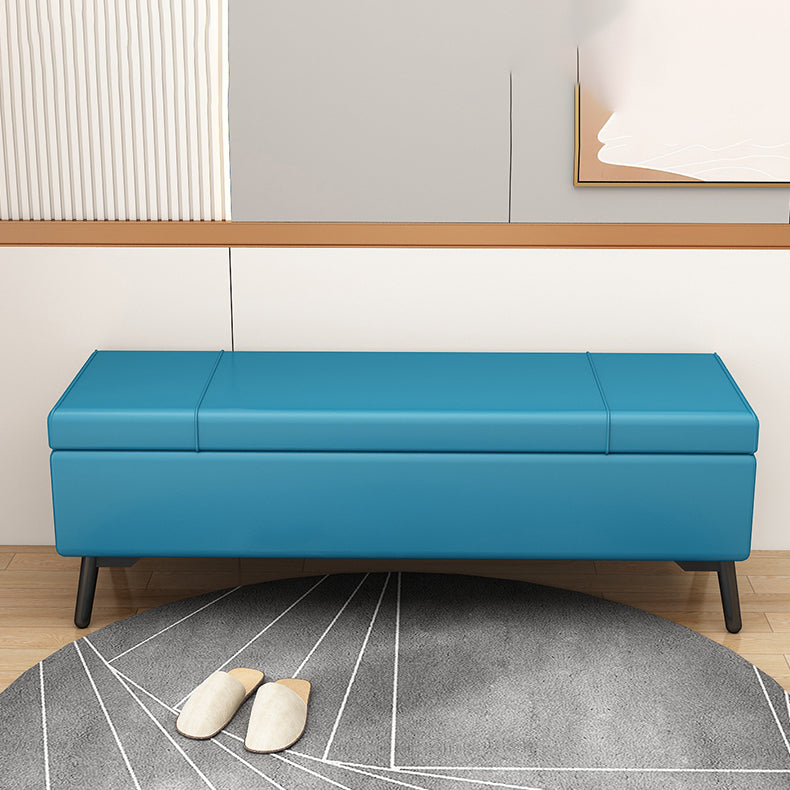 Modern Seating Bench 15.75 Inch Wide Foam Cushioned Bench with Flip Top