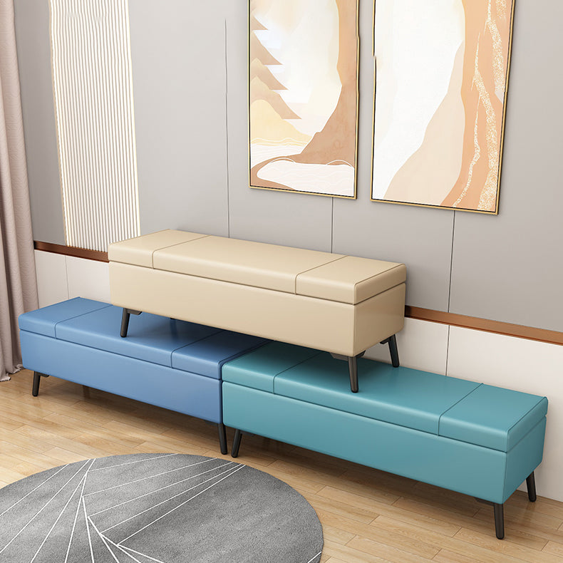 Modern Seating Bench 15.75 Inch Wide Foam Cushioned Bench with Flip Top