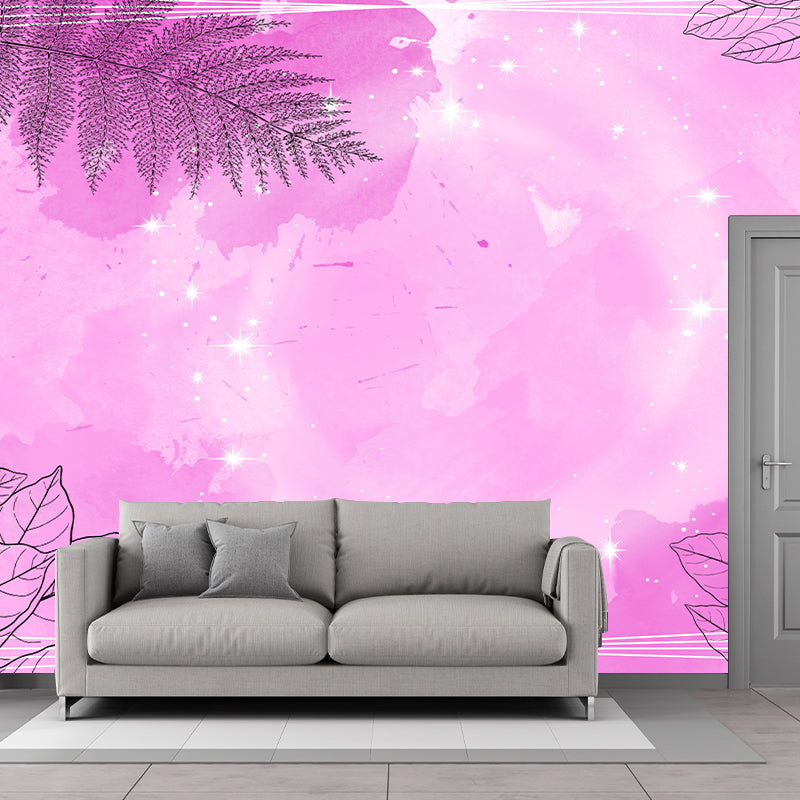 Illustration Mildew Resistant Mural Wallpaper Plant Decoration Indoor Wall Mural