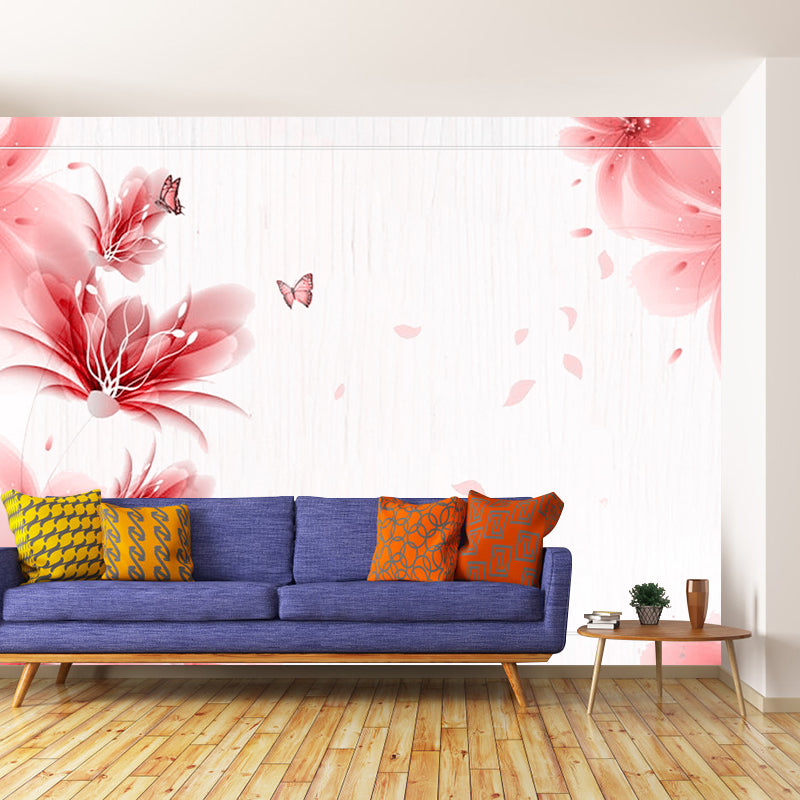 Illustration Stain Resistant Mural Wallpaper Plant Decoration Living Room Wall Mural