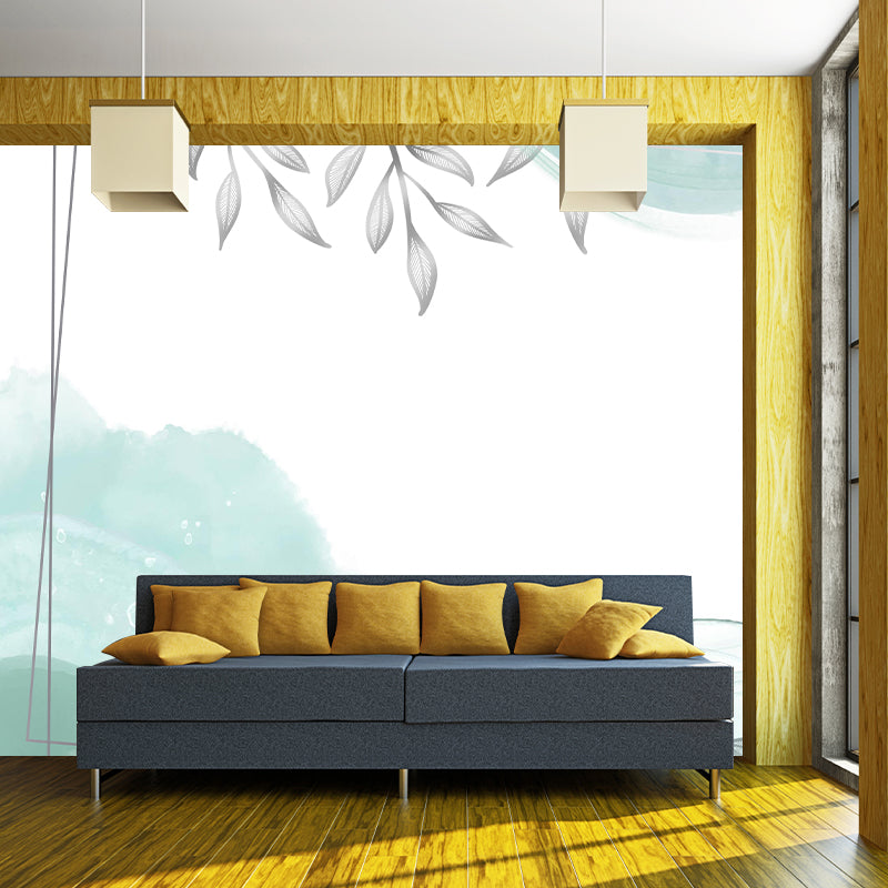 Illustration Stain Resistant Mural Wallpaper Plant Decoration Living Room Wall Mural