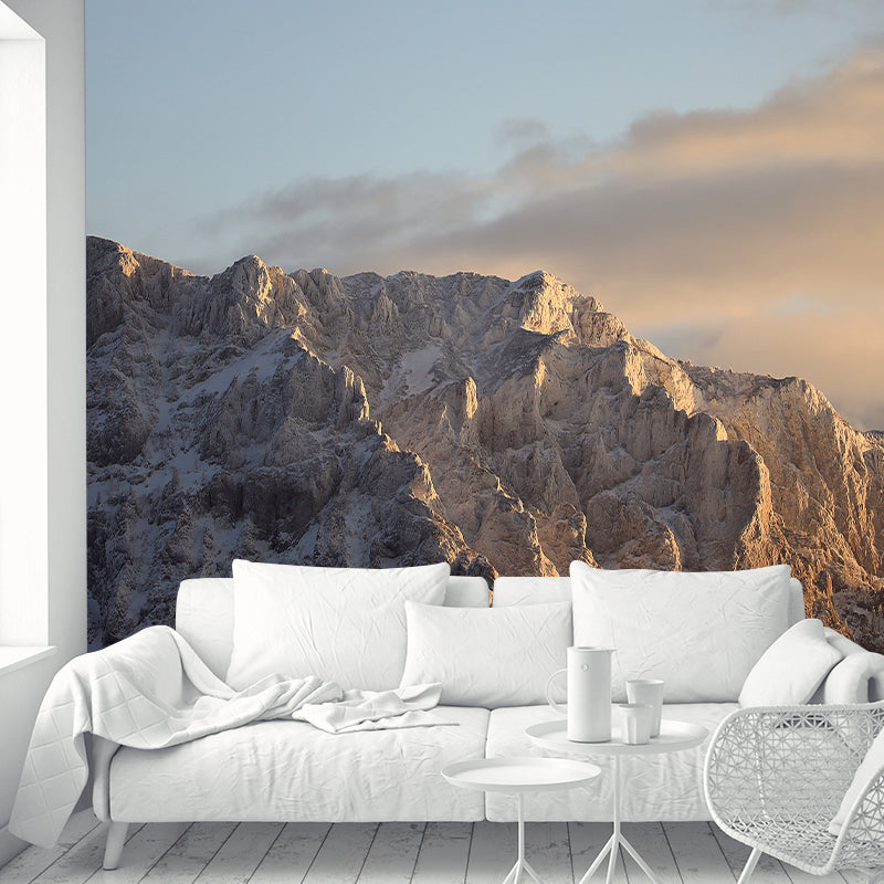 Stain Resistant Mountain Wallpaper Photography Living Room Decorative Wall Mural