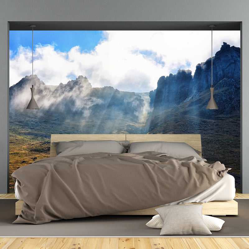 Environmental Mountain Wall Mural Stain Resistant Photography Living Room Wallpaper