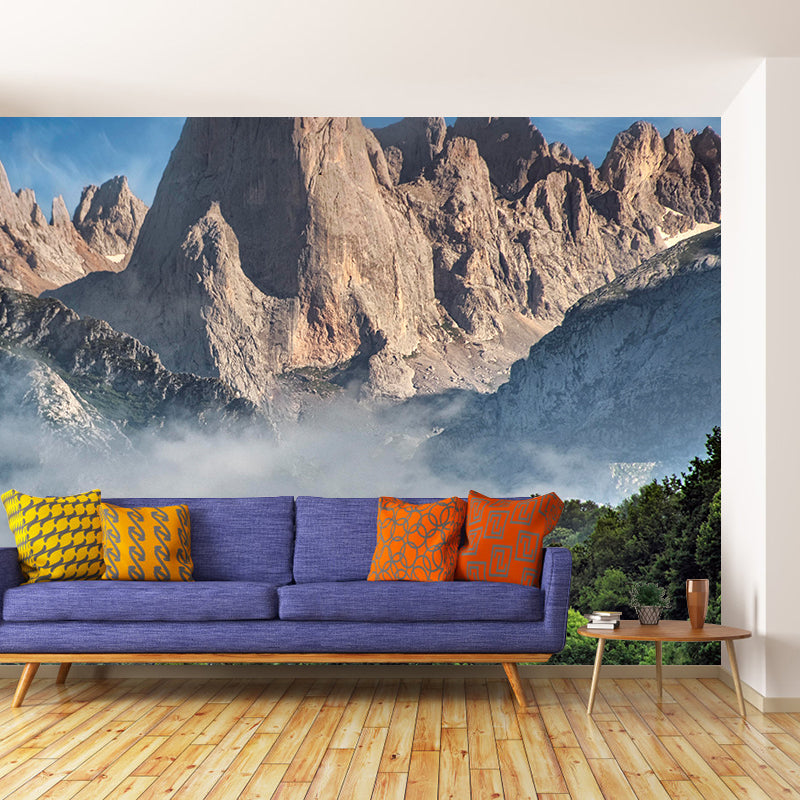 Photography Mountain Wallpaper Modern Stain Resistant Decorative Wall Mural