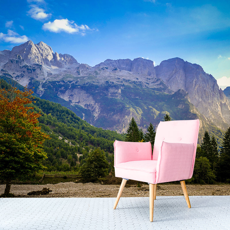 Stain Resistant Wall Mural Living Room Environmental Mountain Photography Wallpaper