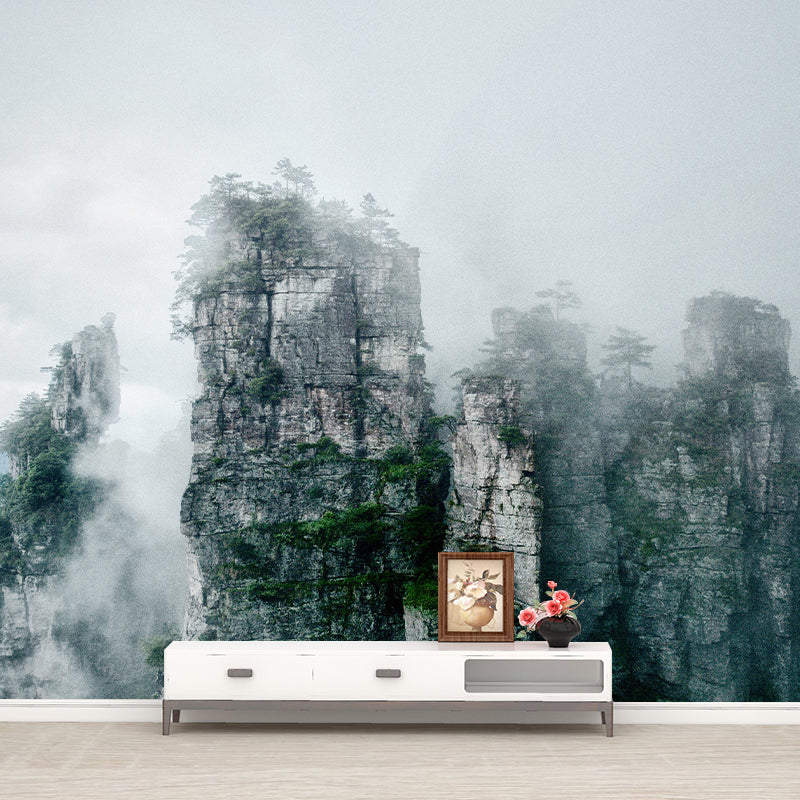 Stain Resistant Wall Mural Living Room Environmental Mountain Photography Wallpaper