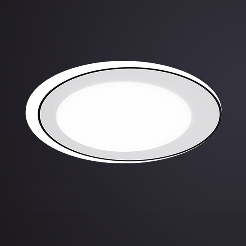 Modern Metal Flush Mount Circular Shape Ceiling Light with Acrylic Shade for Bedroom