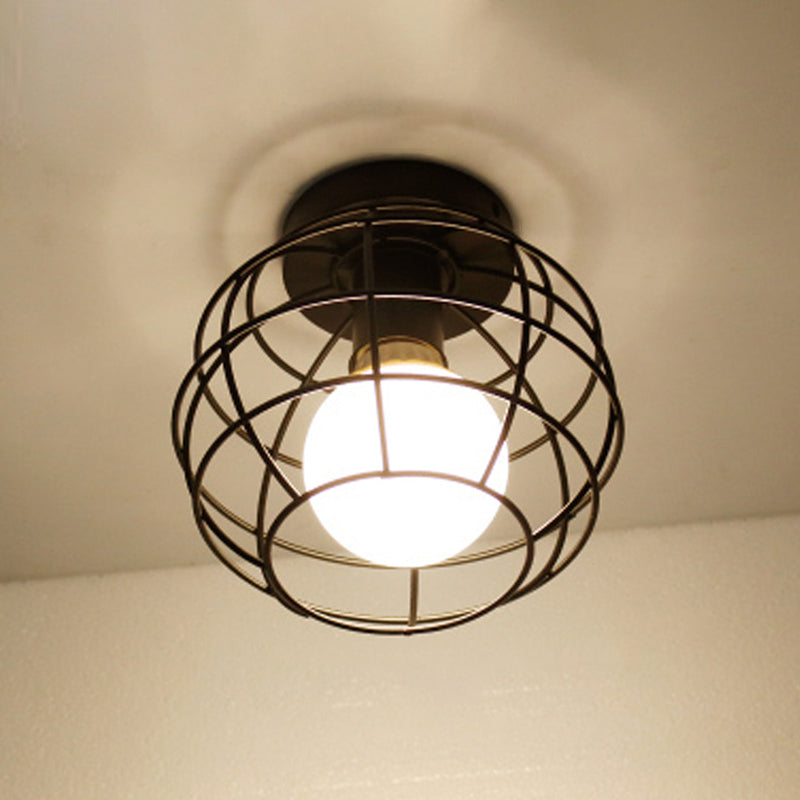 Modern Flush Ceiling Lights Metal 1-Light Flush Mount for Hallway