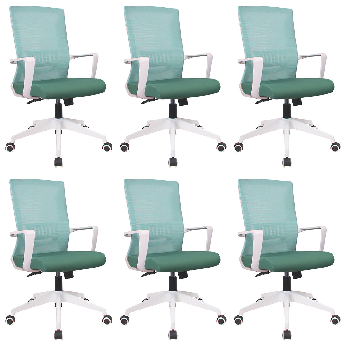 21"W Contemporary Desk Chair Green Breathable AirGrid Office Chair