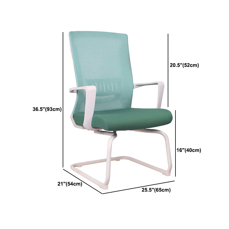 21"W Contemporary Desk Chair Green Breathable AirGrid Office Chair