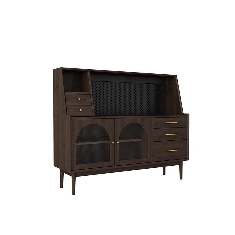 Pine Wood Dining Buffet for Home Modern Sideboard with Cabinets and Drawers