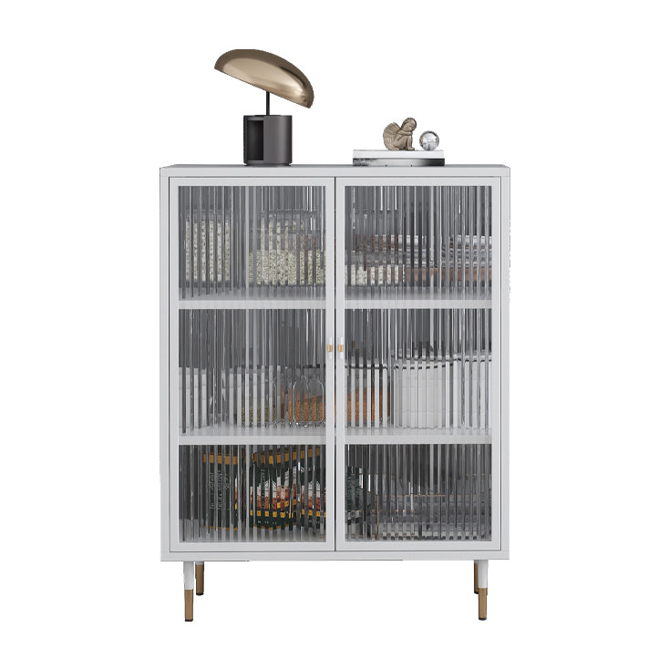 Metal Sideboard with Cabinets Glam Dining Server for Living Room