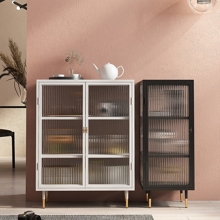 Metal Sideboard with Cabinets Glam Dining Server for Living Room