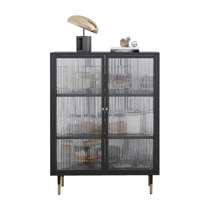 Metal Sideboard with Cabinets Glam Dining Server for Living Room