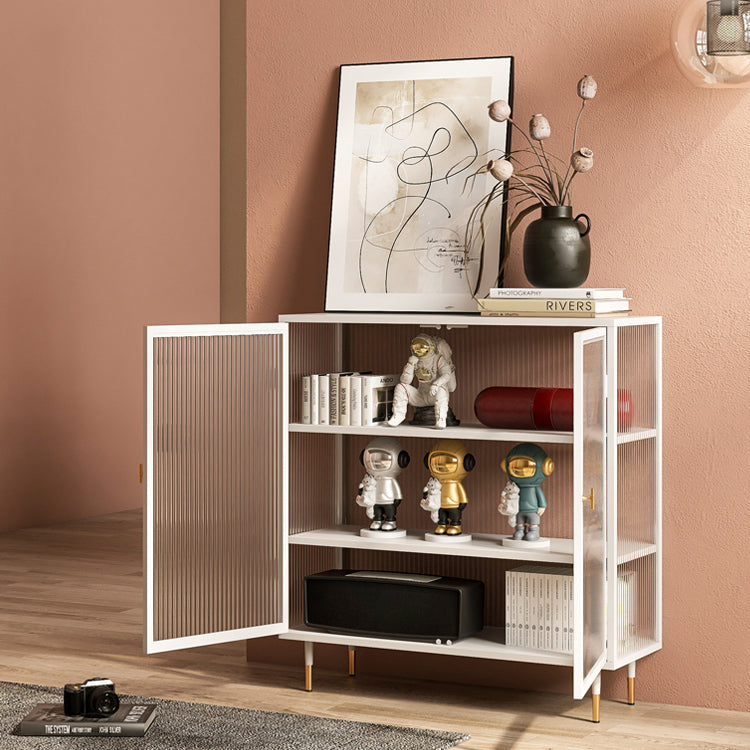 Metal Sideboard with Cabinets Glam Dining Server for Living Room