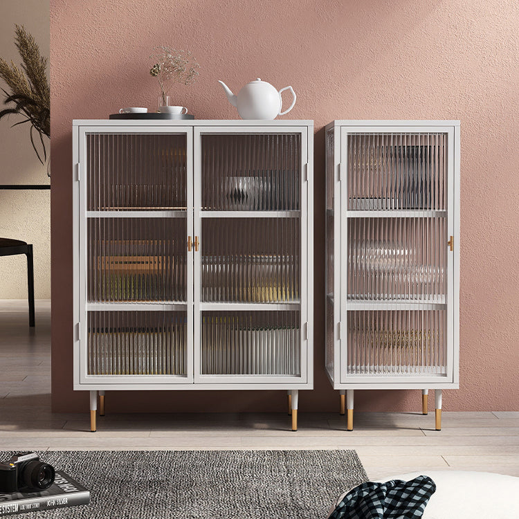 Metal Sideboard with Cabinets Glam Dining Server for Living Room