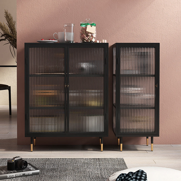 Metal Sideboard with Cabinets Glam Dining Server for Living Room