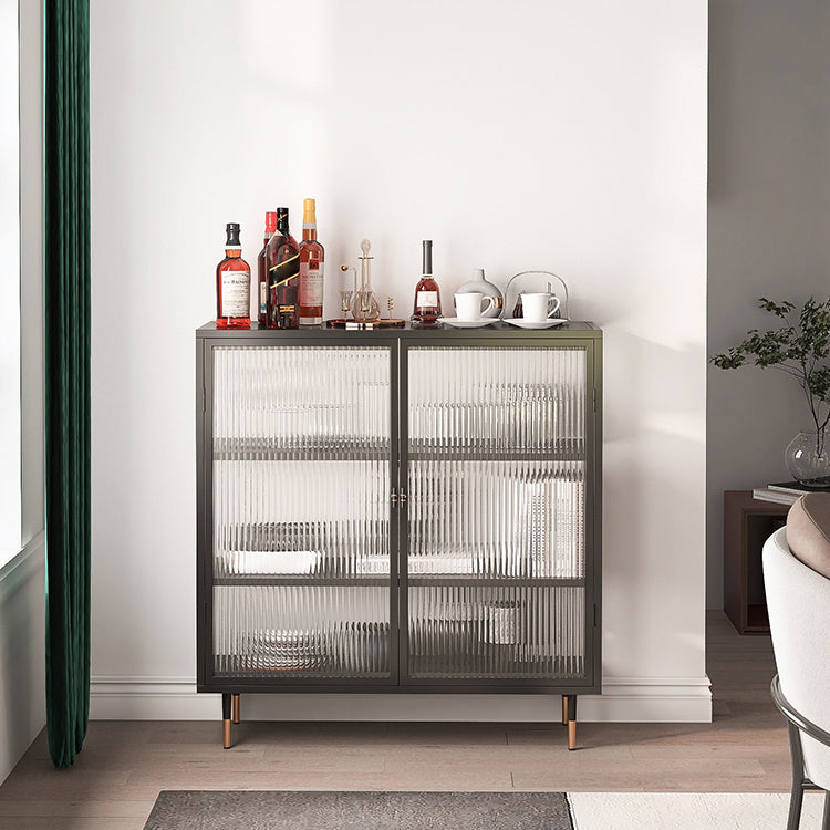 Metal Sideboard with Cabinets Glam Dining Server for Living Room