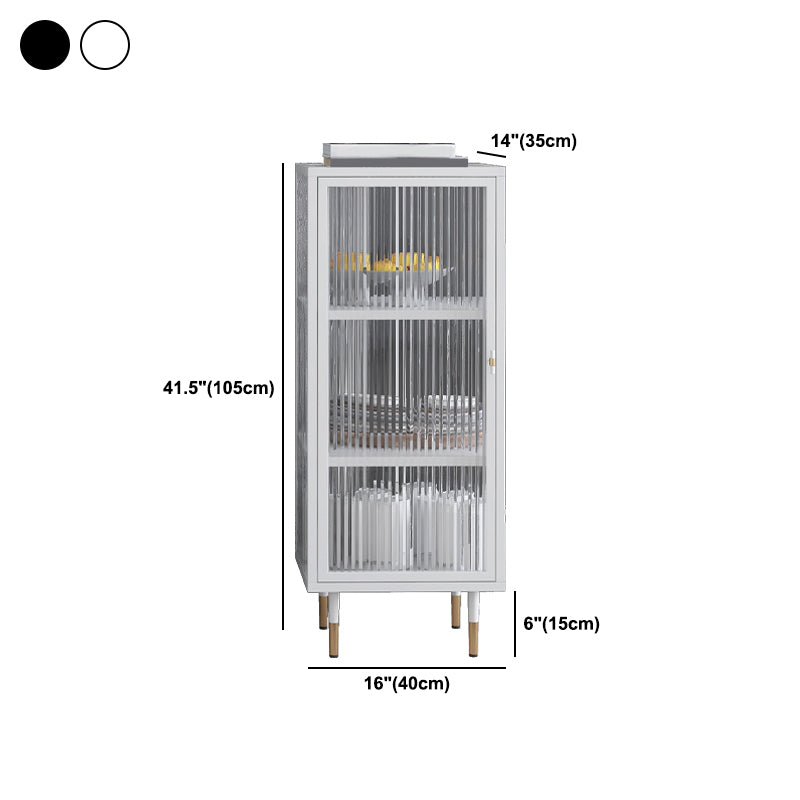 Metal Sideboard with Cabinets Glam Dining Server for Living Room