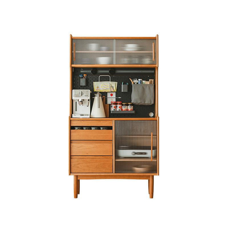 Modern Pine Dining Hutch Standard 18" W Hutch Cabinet for Dining Room