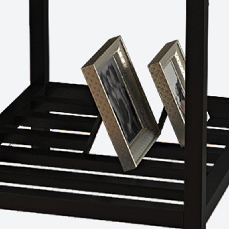 Lower Shelf Night Table Modern Metal Bedside Cabinet for Bedroom