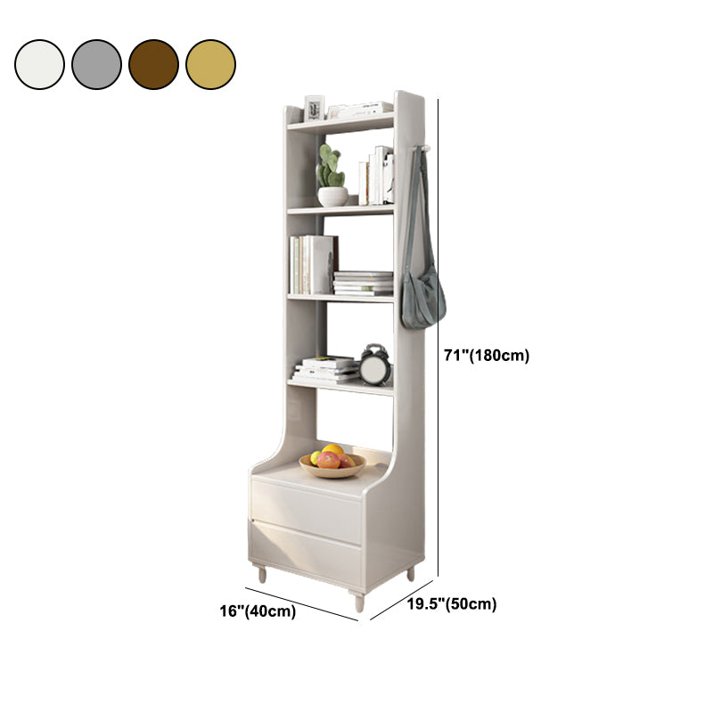 Solid Wood Bedside Cabinet Modern Night Table with 2 Drawers