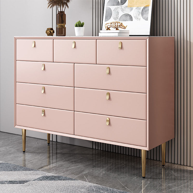 15.6-inch Width Glam Dresser Stone Storage Chest with 9 Drawers