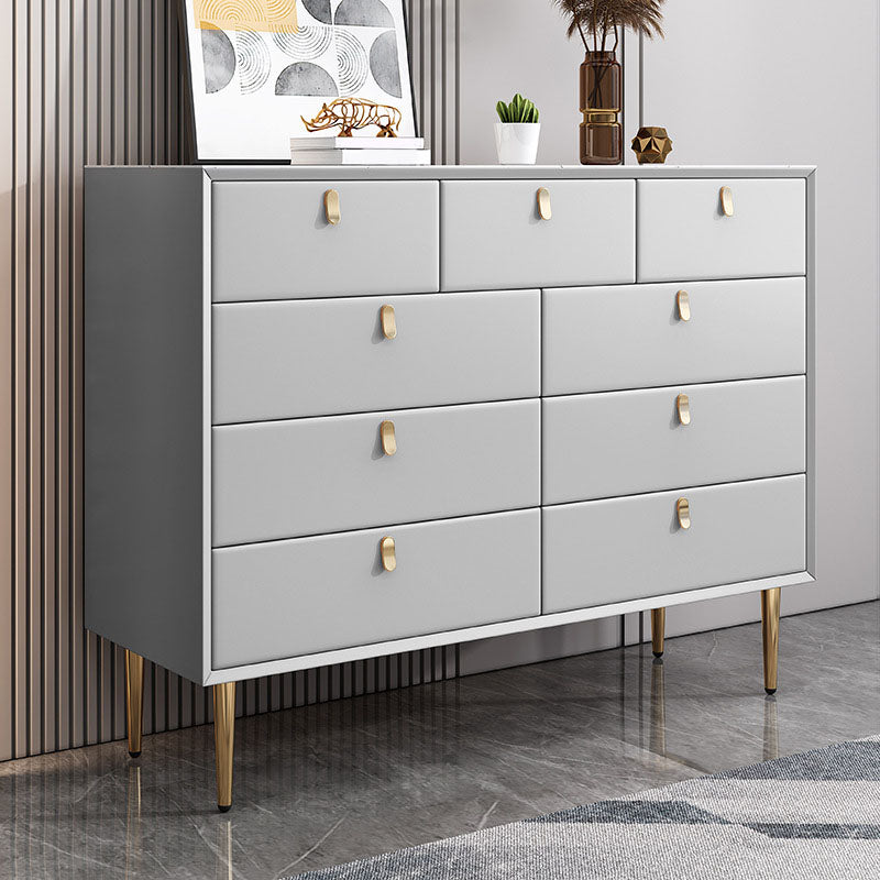 15.6-inch Width Glam Dresser Stone Storage Chest with 9 Drawers