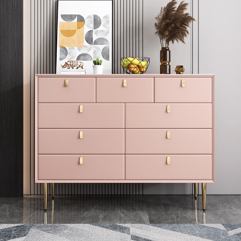 15.6-inch Width Glam Dresser Stone Storage Chest with 9 Drawers