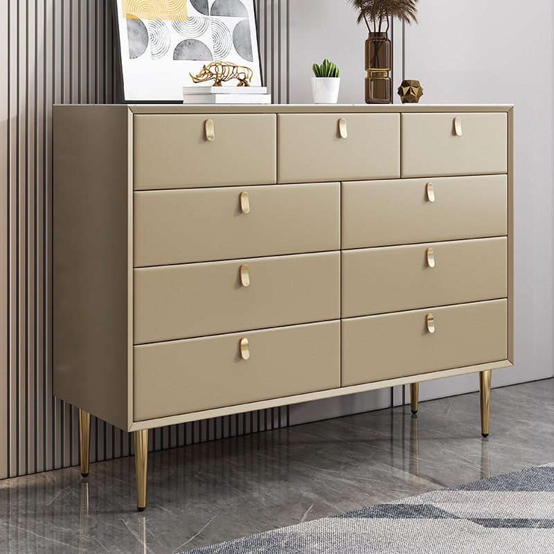 15.6-inch Width Glam Dresser Stone Storage Chest with 9 Drawers