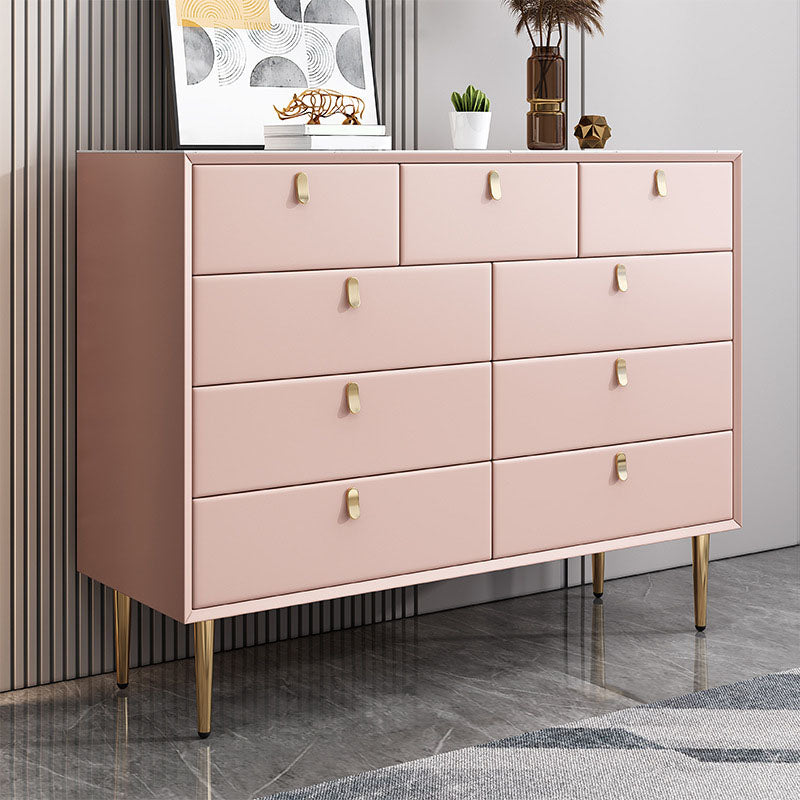 15.6-inch Width Glam Dresser Stone Storage Chest with 9 Drawers