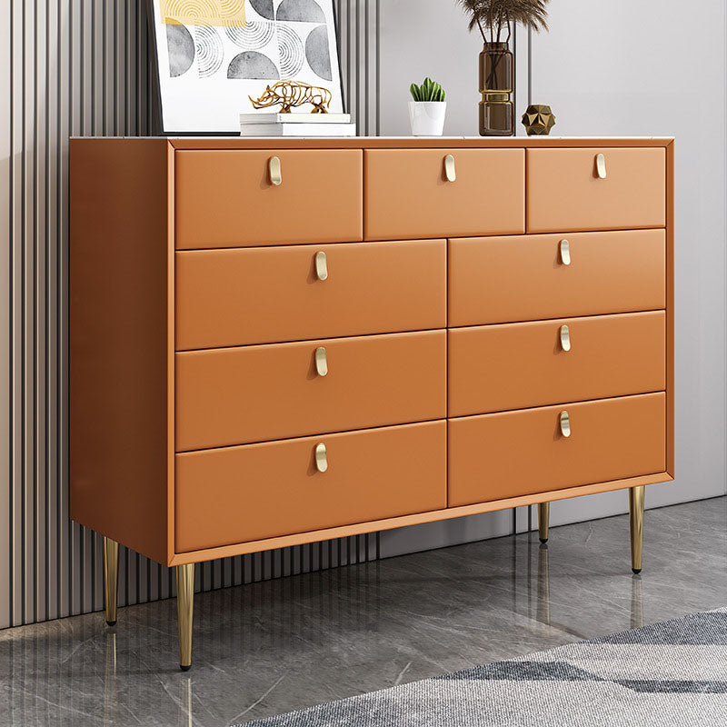 15.6-inch Width Glam Dresser Stone Storage Chest with 9 Drawers