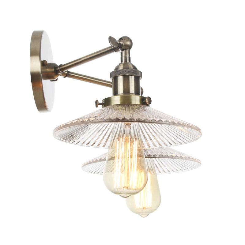 Industrial Vanity Lights Glass 2-Light Vanity Light Fixtures