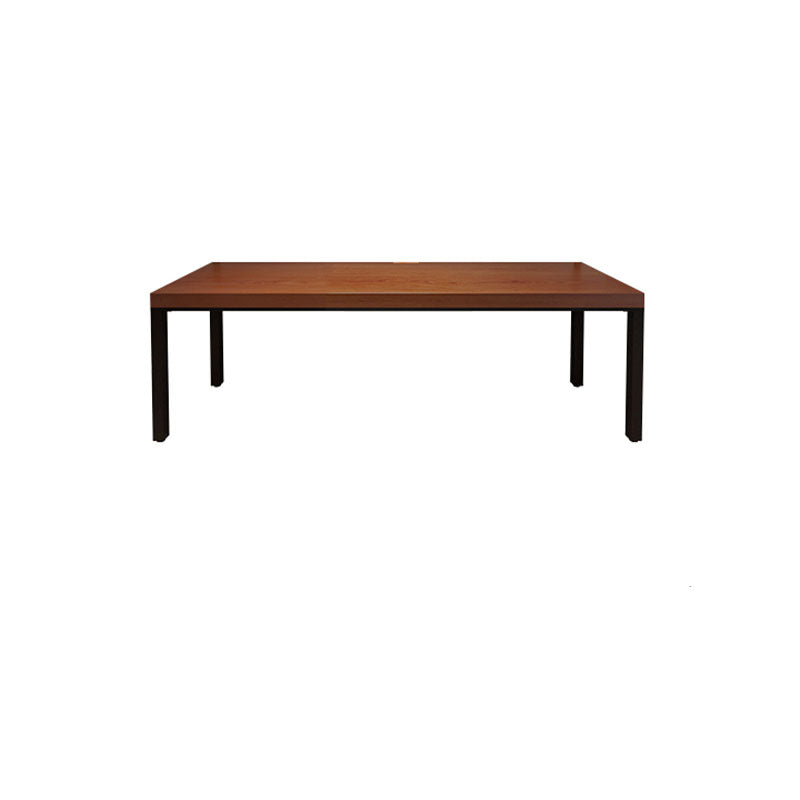 Modern Solid Wood Office Desk Rectangular Home Writing Desk in Brown