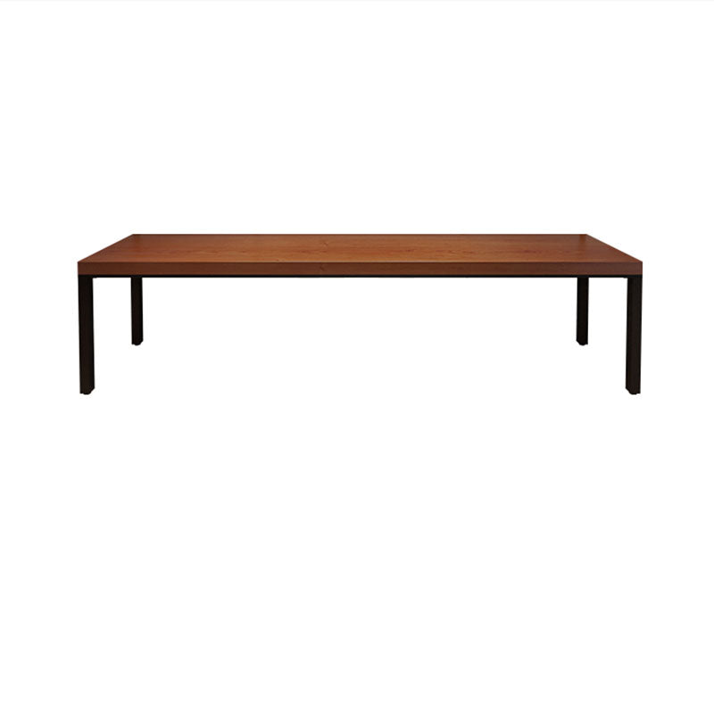 Modern Solid Wood Office Desk Rectangular Home Writing Desk in Brown