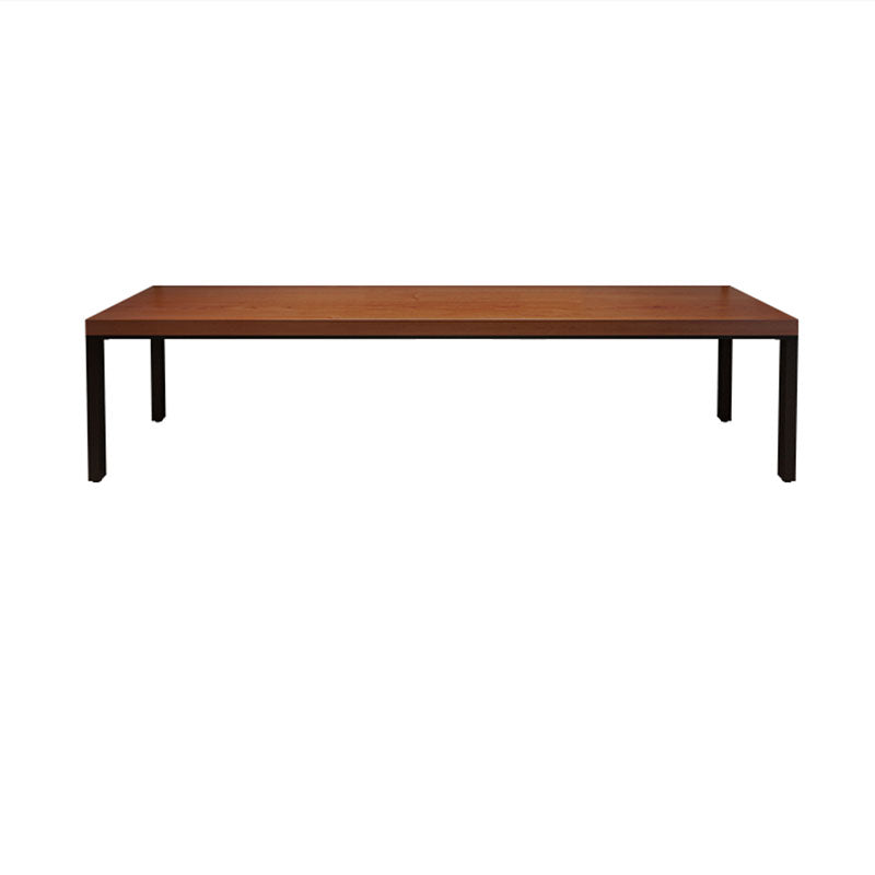 Modern Solid Wood Office Desk Rectangular Home Writing Desk in Brown