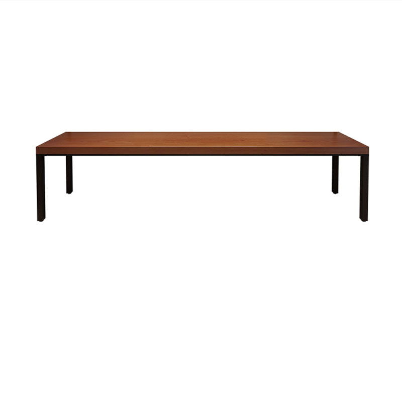 Modern Solid Wood Office Desk Rectangular Home Writing Desk in Brown