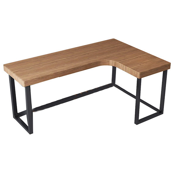 L-Shape Writing Desk Industrial Writing Desk with Metal Legs