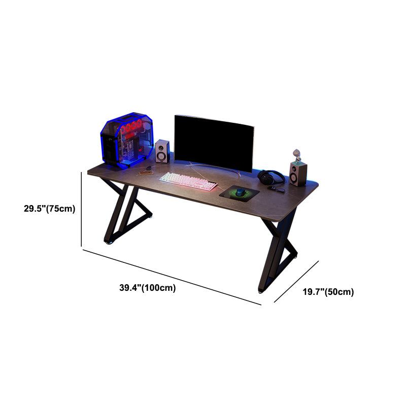 Modern & Contemporary Gaming Desk Rectangular Laptop Table Grey