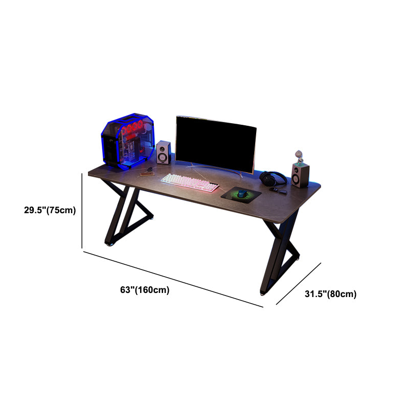 Modern & Contemporary Gaming Desk Rectangular Laptop Table Grey