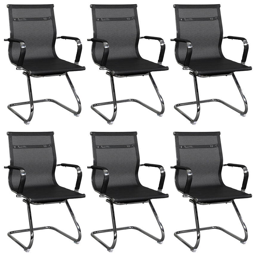 Modern Black Desk Chair with Breathable AirGrid Seat and Back Side Chair