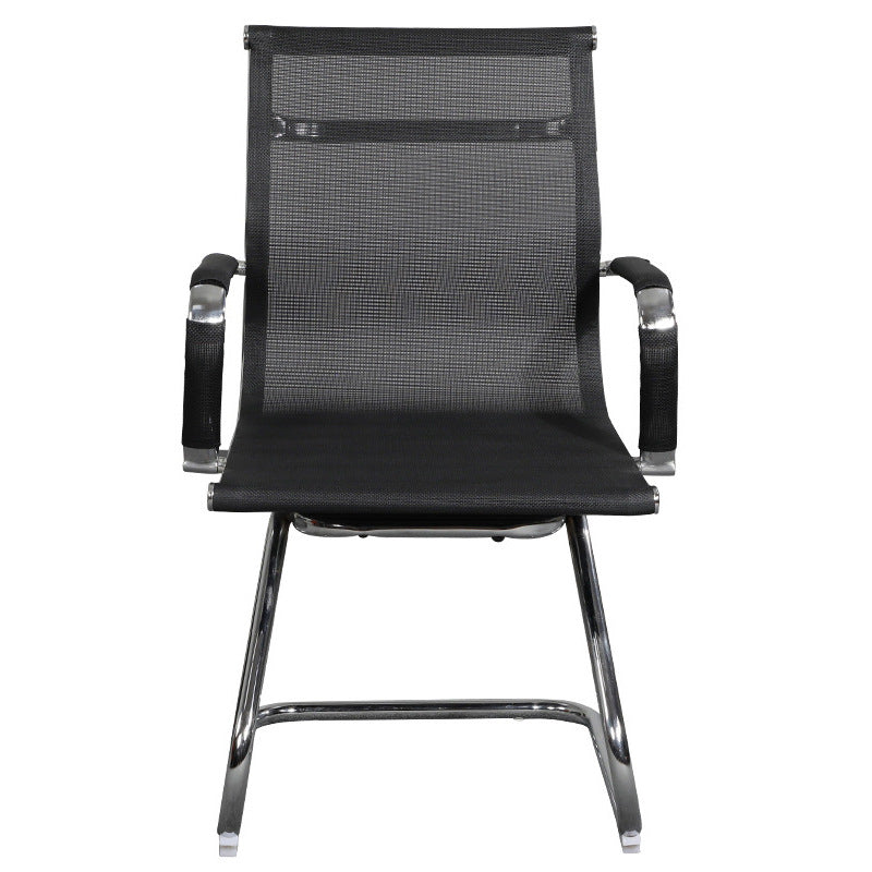 Modern Black Desk Chair with Breathable AirGrid Seat and Back Side Chair